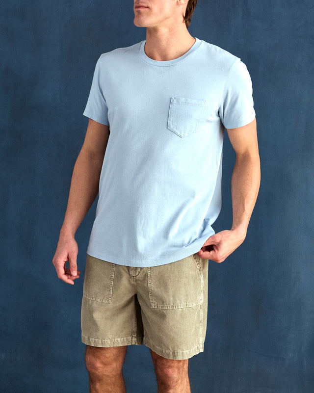 Polera Groovy Pocket Tee Sky Ride Outerknown