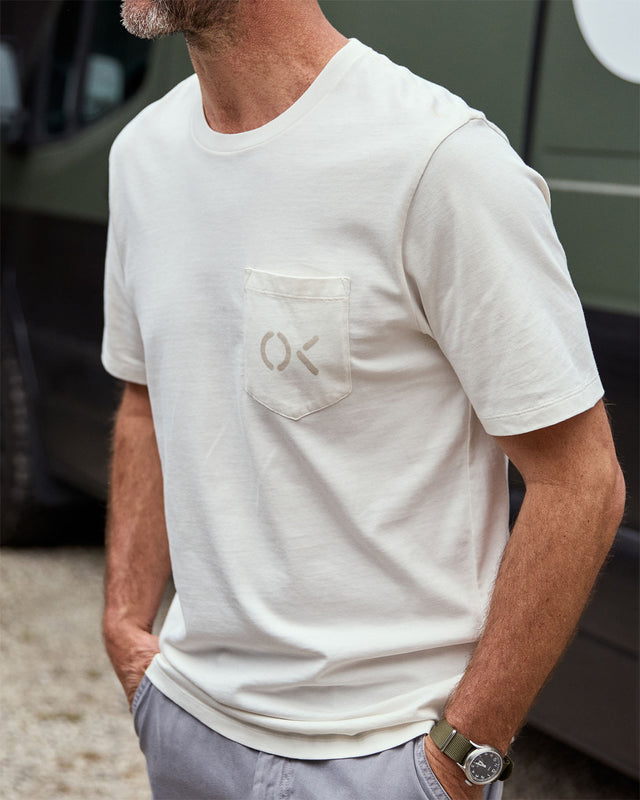 Polera Ok Stencil Pocket Salt Outerknown