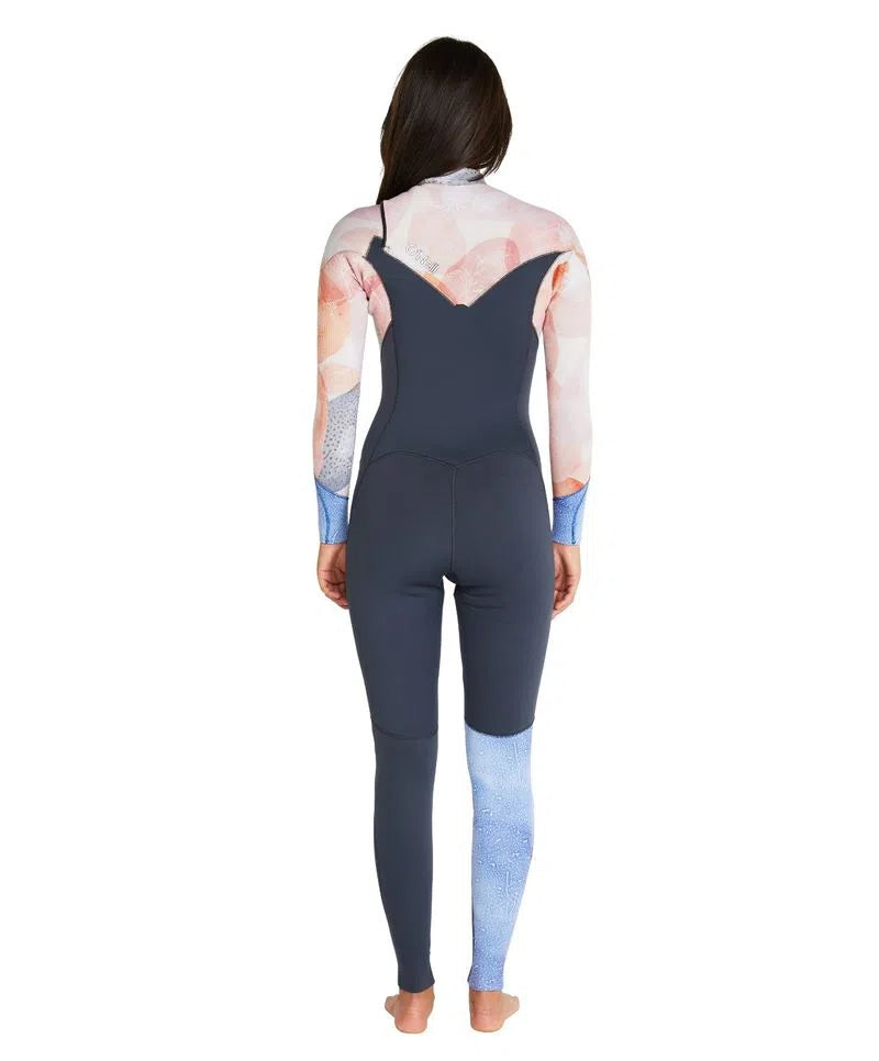 Traje De Surf Bahia Front Zip 4/3 Naranjo Mujer Oneill