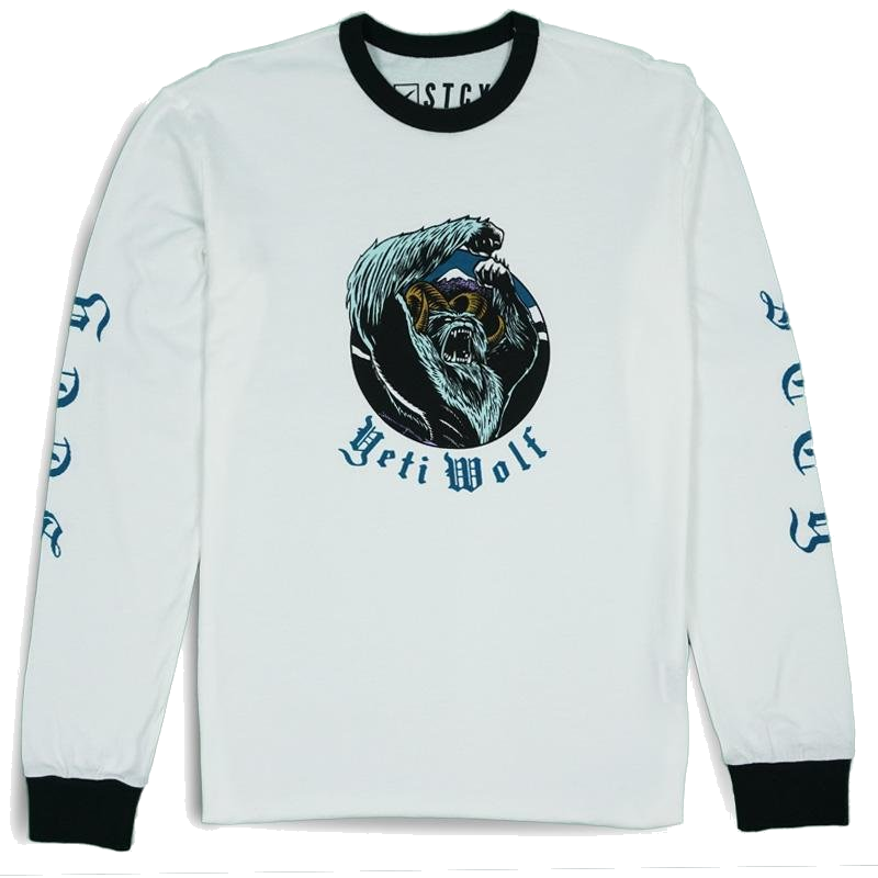 Polera Yeti Wolf Niño Stcy Blanco