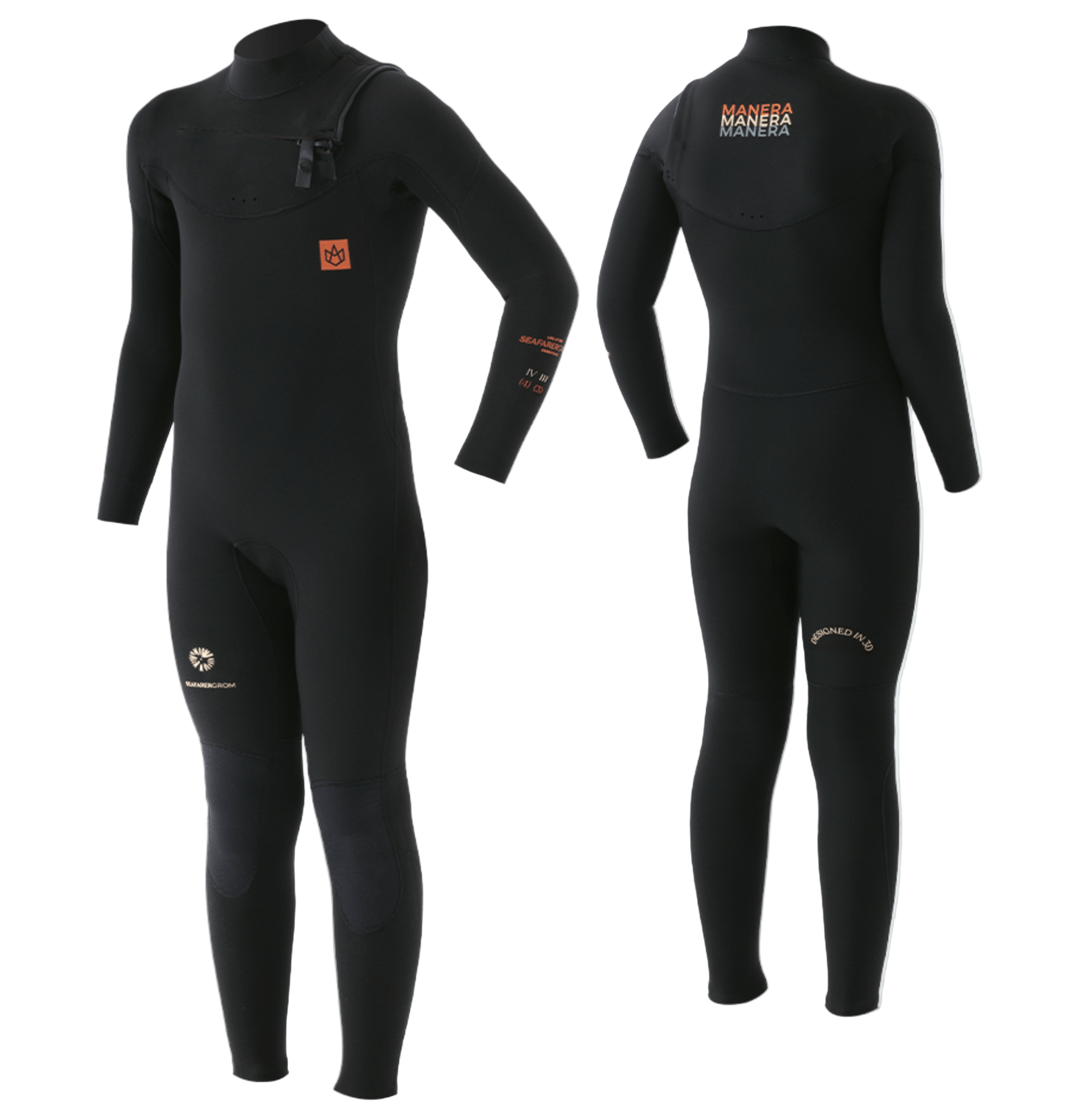 Traje Neopreno Grom Seafarer 4/3mm Front Zip Manera
