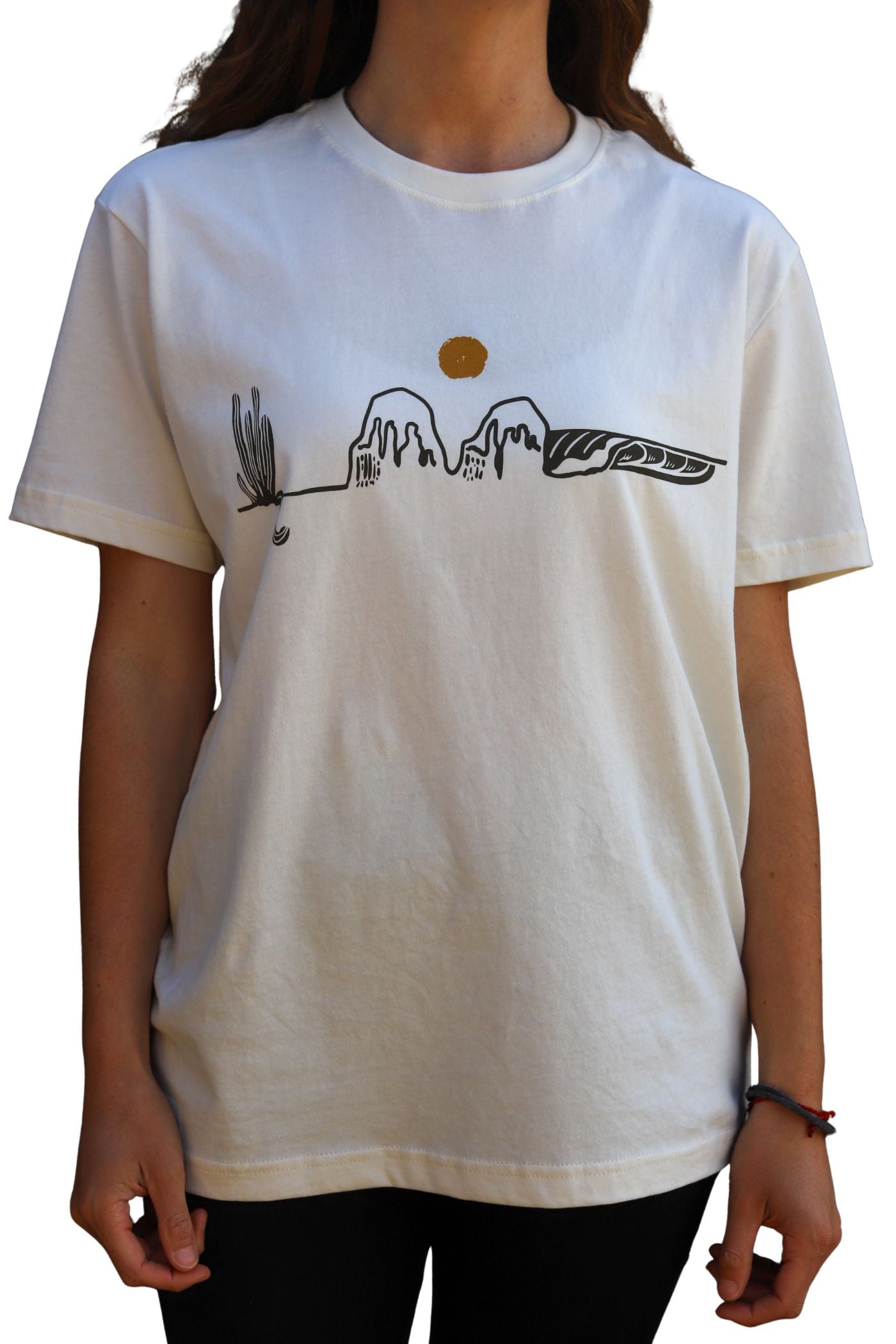 Polera Manga Corta Blanca Punta de Lobos