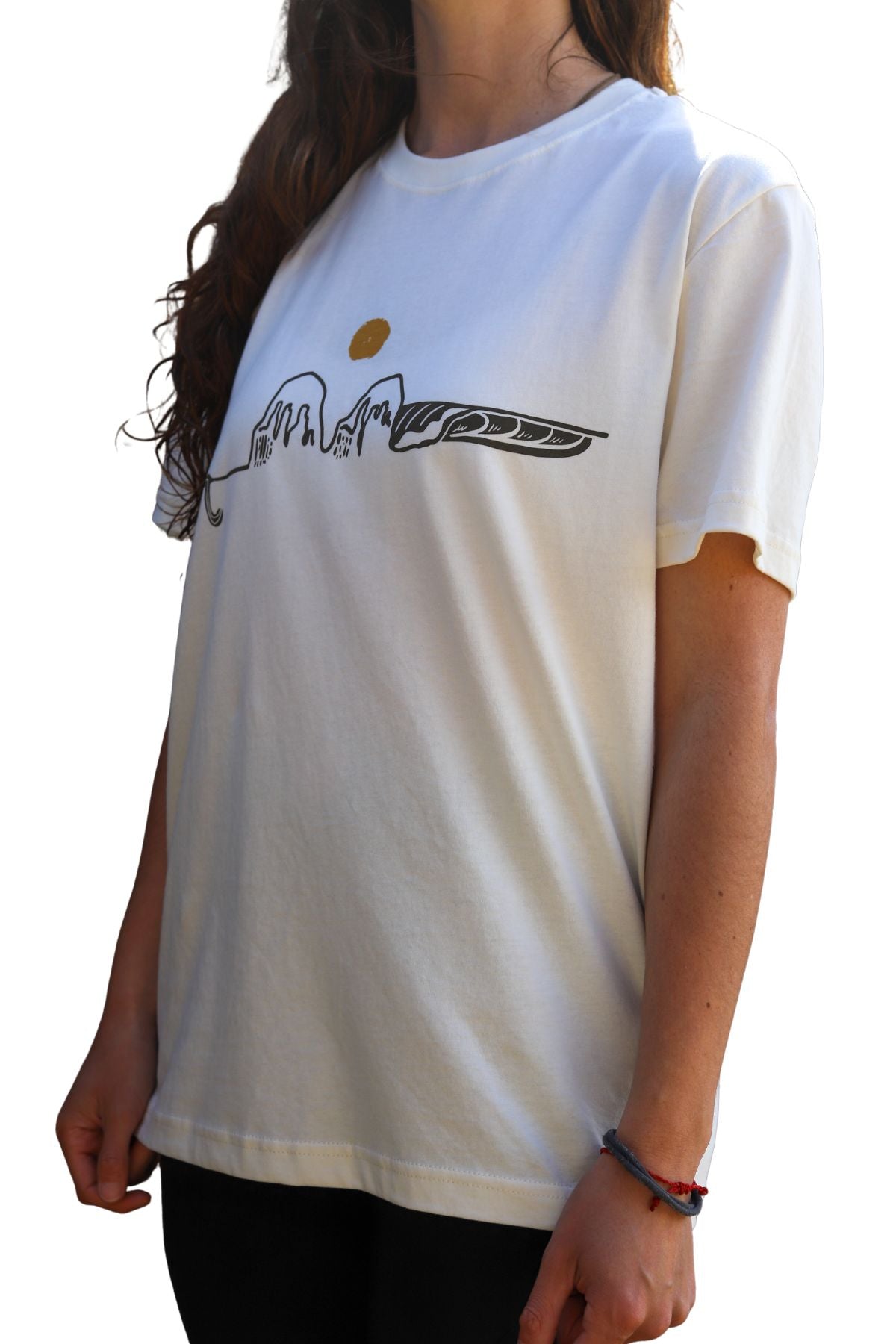 Polera Manga Corta Blanca Punta de Lobos