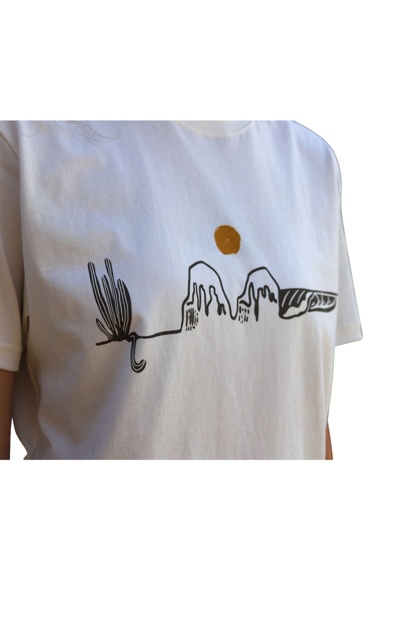 Polera Manga Corta Blanca Punta de Lobos