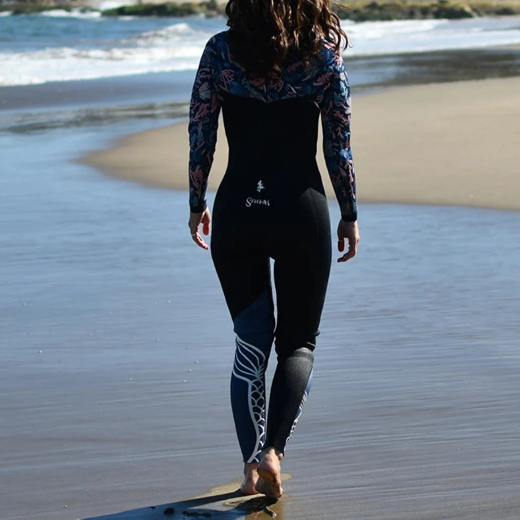 Traje De Surf Coral 4/3 Mujer Sirenas