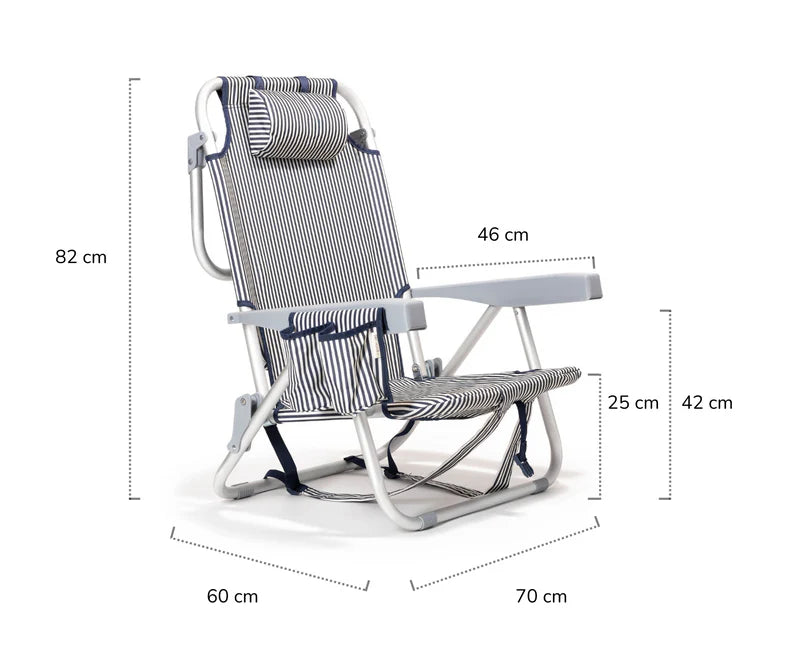 Silla Playa Plegable Traveler Azul Dryhood