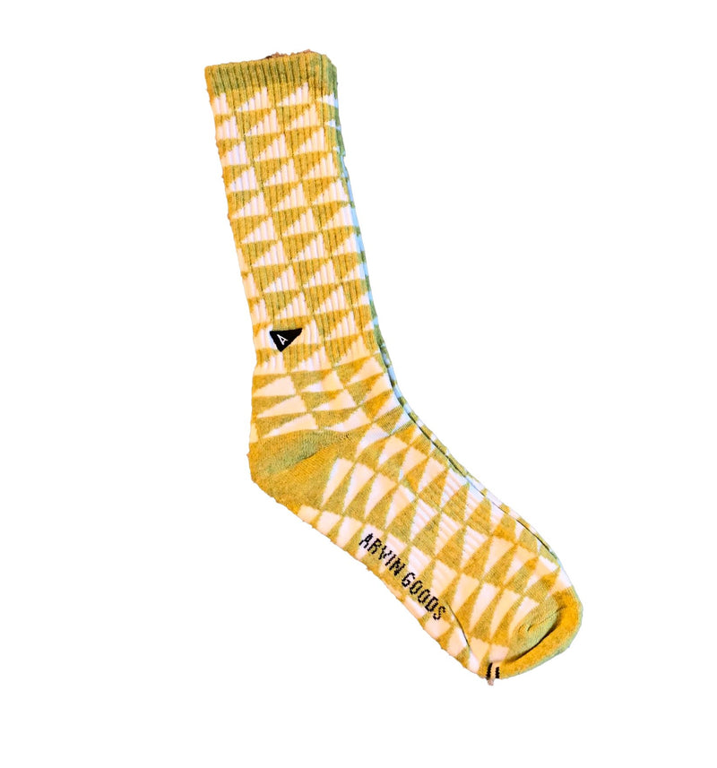 Calcentines Crew Flag Pattern Sock Long Arvin Goods - El Ruco Surf Shop