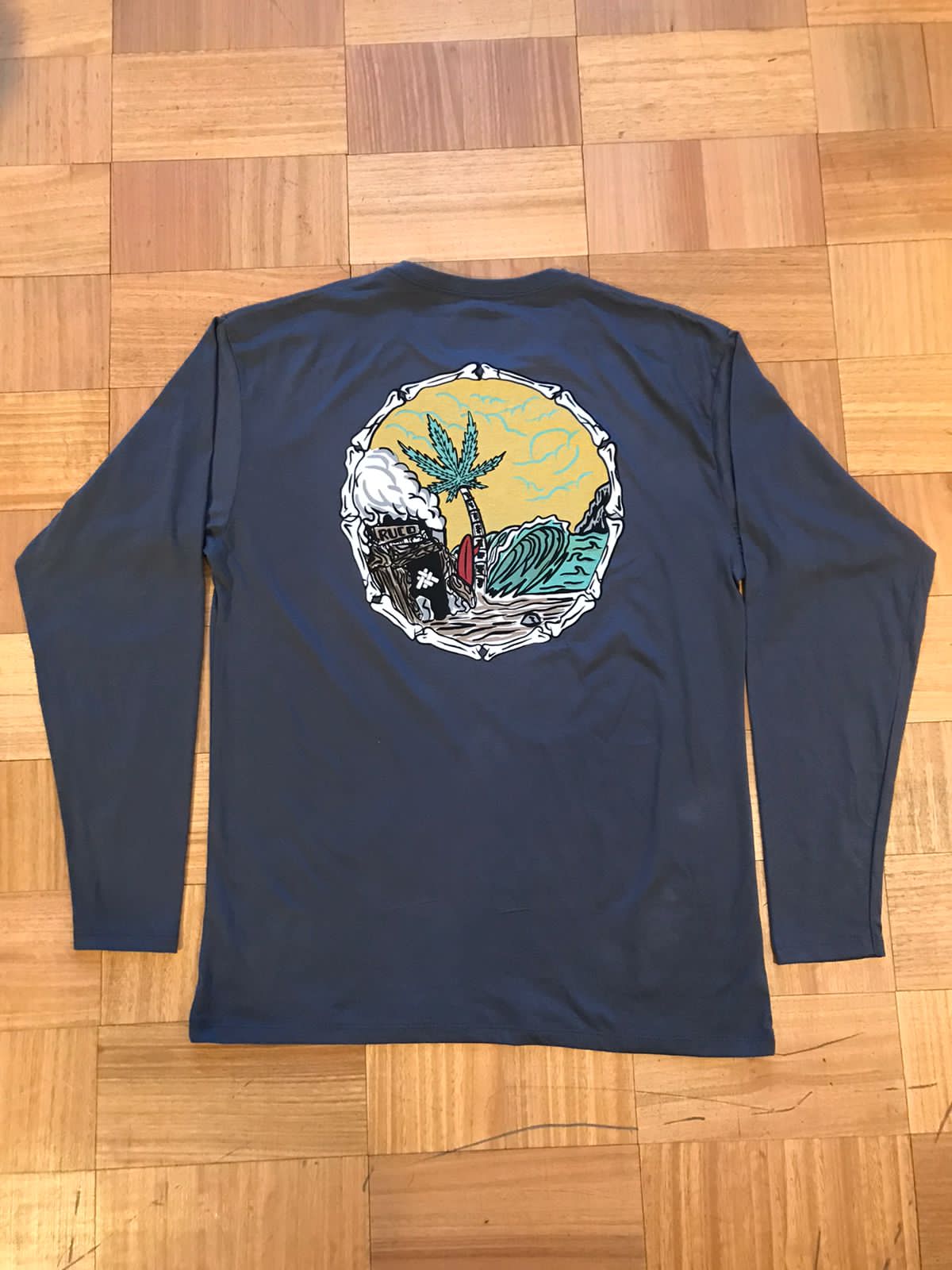 Polera ML Playa Gris El Ruco - El Ruco Surf Shop
