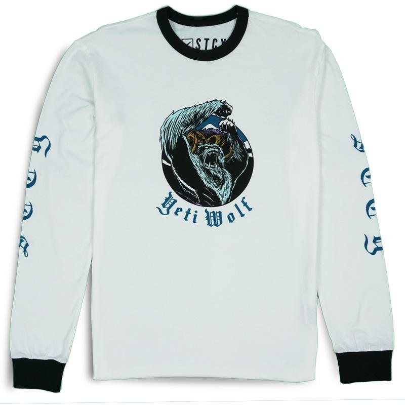 Polera Yeti Wolf Niño Stcy Blanco Sale - El Ruco Surf Shop