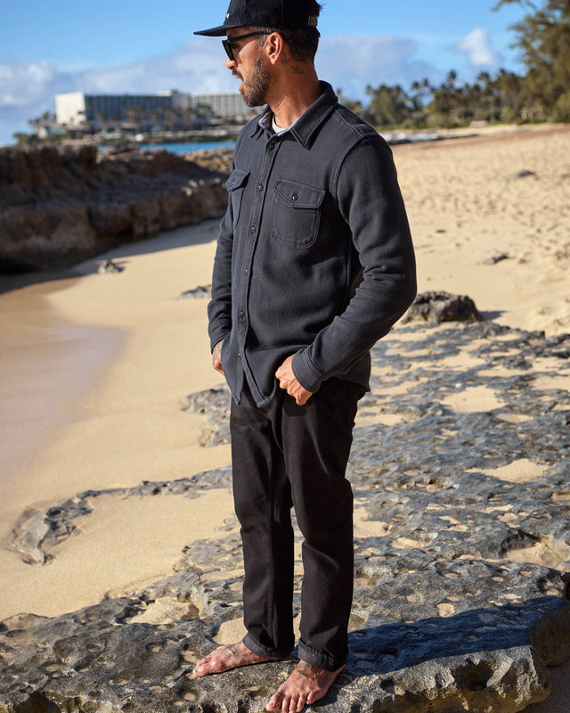 Camisa Blanket Shirt Pitch Black Outerknown