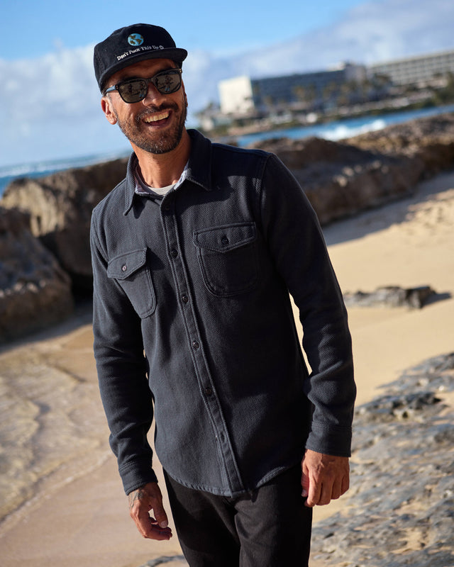 Camisa Blanket Shirt Pitch Black Outerknown