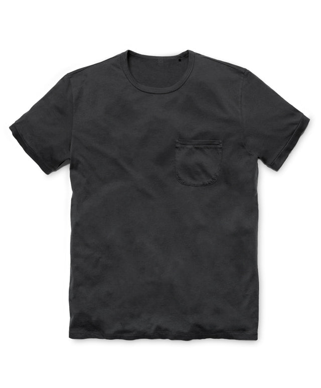 Polera Sojourn Pocket Tee Bright Black Outerknown
