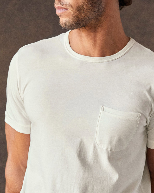 Polera Sojourn Pocket Tee Salt Outerknown