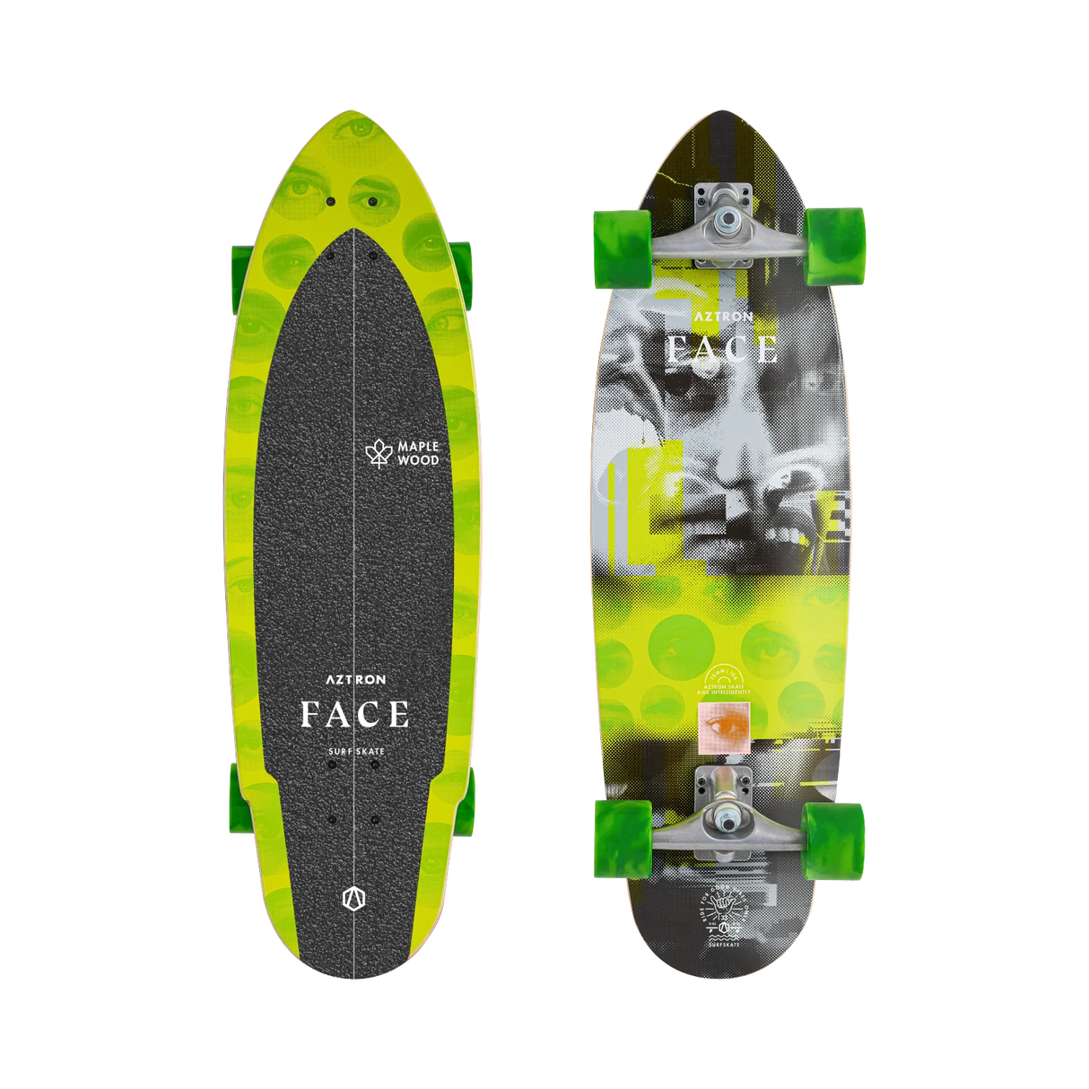 Surfskate Aztron Face Compacto con ATOMIC Truck
