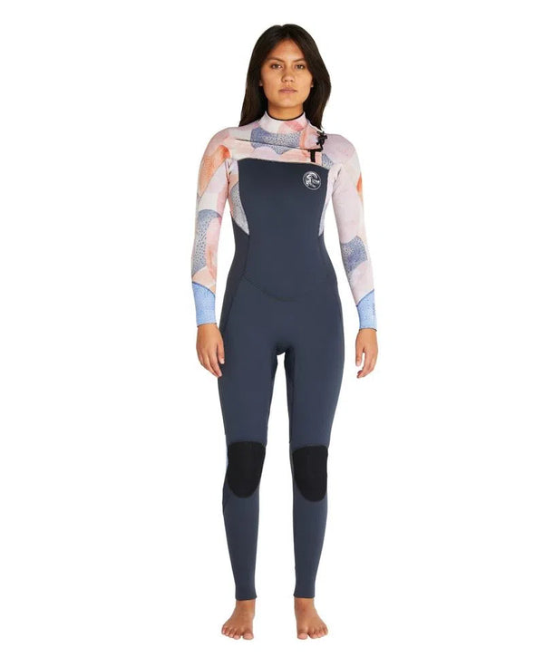 Traje De Surf Bahia Front Zip 4/3 Naranjo Mujer Oneill