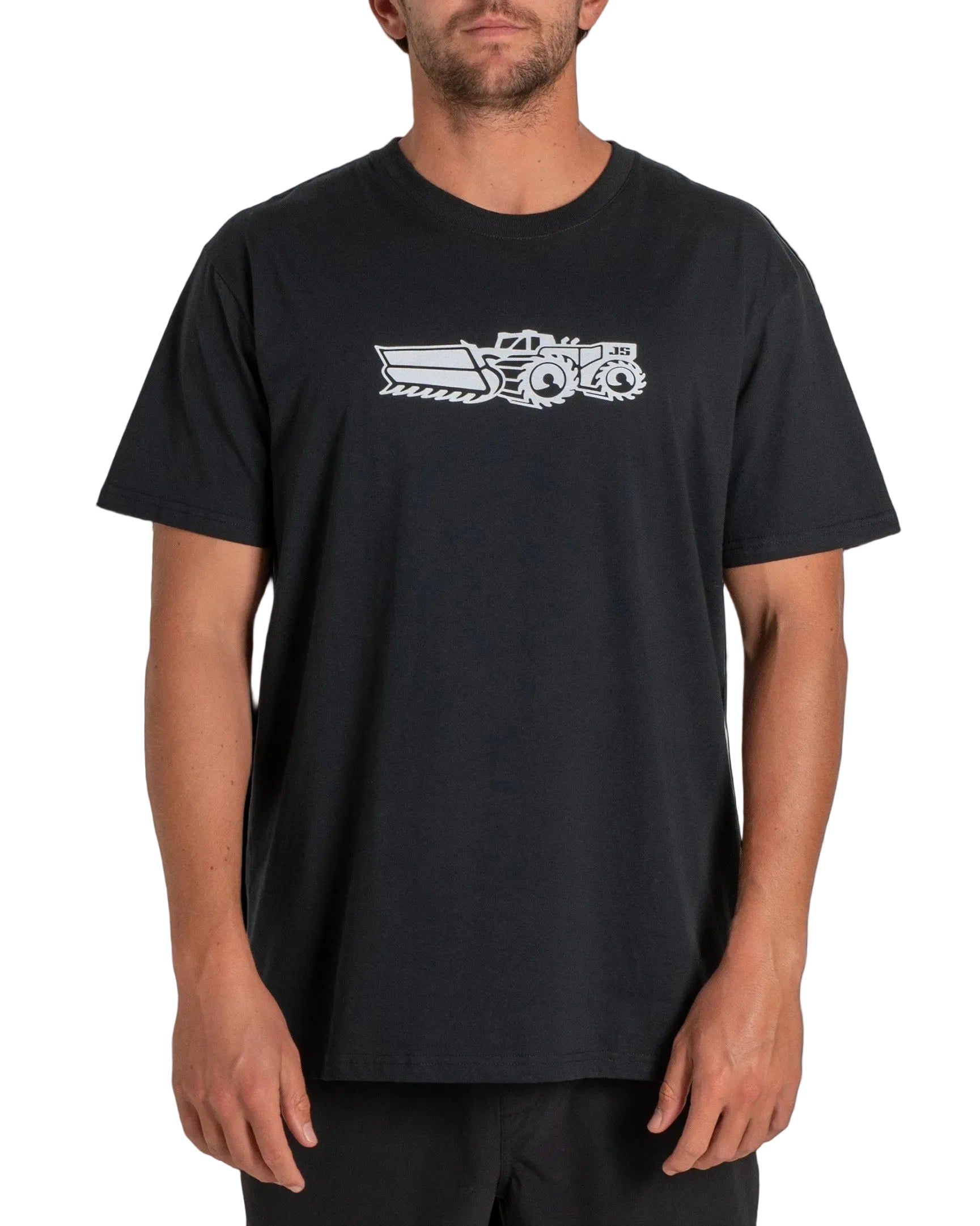 JS Traktor Tee Black