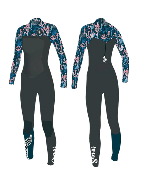 Traje De Surf Coral 4/3 Mujer Sirenas