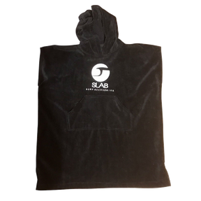 Poncho Toalla Negro Niño Slab Surf