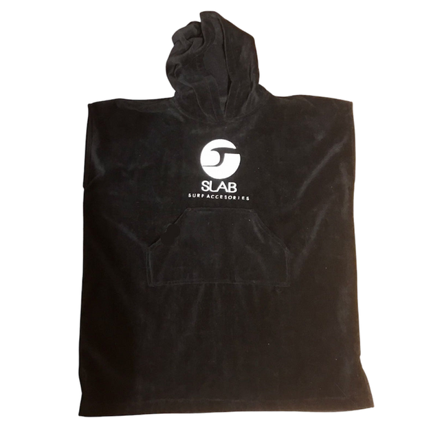 Poncho Toalla Negro Niño Slab Surf