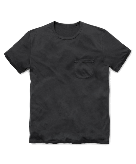 Polera Sojourn Pocket Tee Bright Black Outerknown