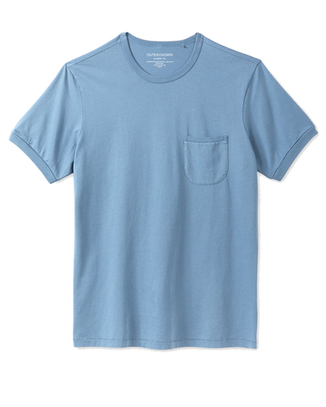 Polera Sojourn Pocket Tee French Blue Outerknown