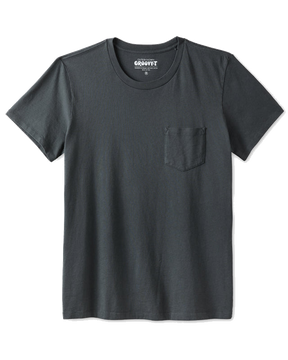 Polera Groovy Pocket Tee True Black Outerknown