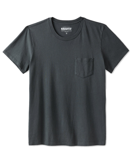 Polera Groovy Pocket Tee True Black Outerknown