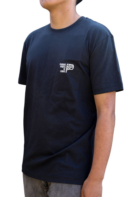 Polera Manga Corta Negra Punta de Lobos