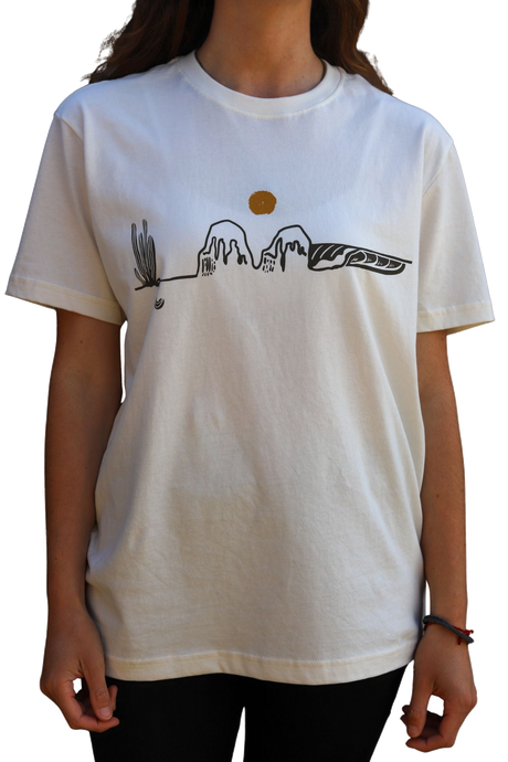 Polera Manga Corta Blanca Punta de Lobos