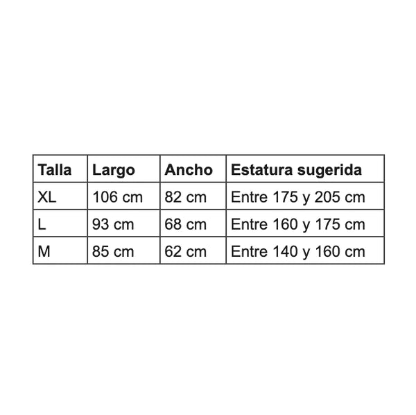 Poncho Toalla Negro Dryhood