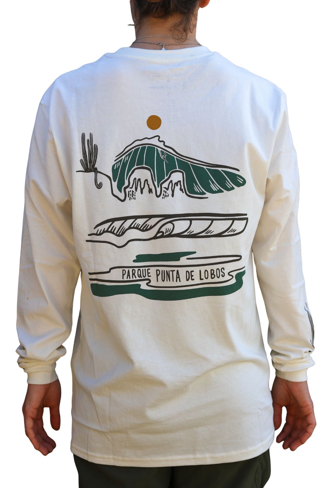 Polera Manga Larga Blanca Punta de Lobos