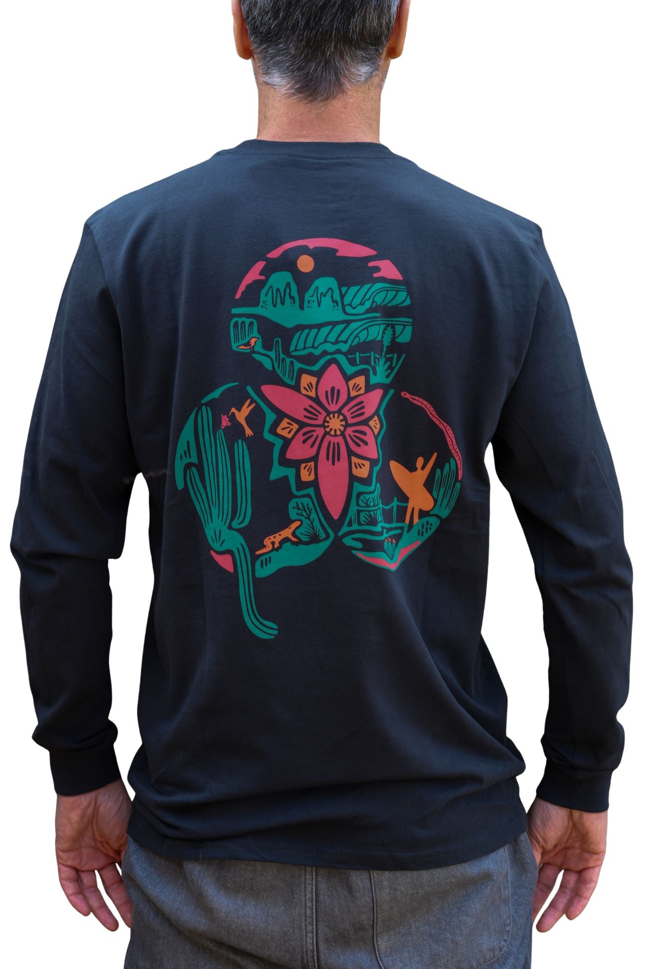 Polera Manga Larga Negra Punta de Lobos