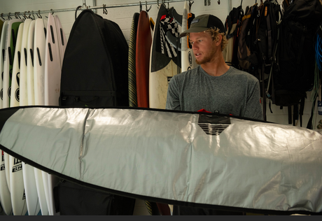 John John Florence with the VEIA Explorer Day Bag
