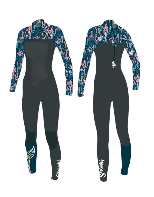 Traje De Surf Coral 4/3 Mujer Sirenas