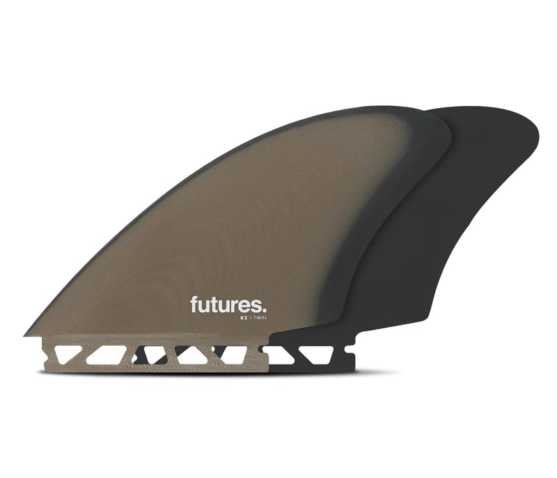 Quillas Twin K2 Keel Café/Gris Futures Fins