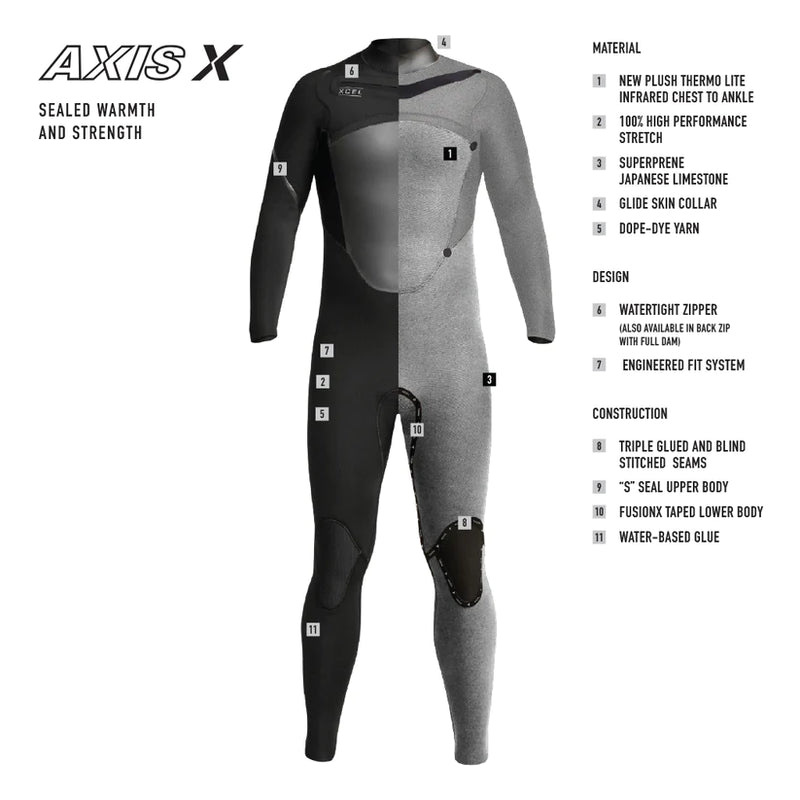 Traje De Surf Xcel Axis X 4/3 Hombre