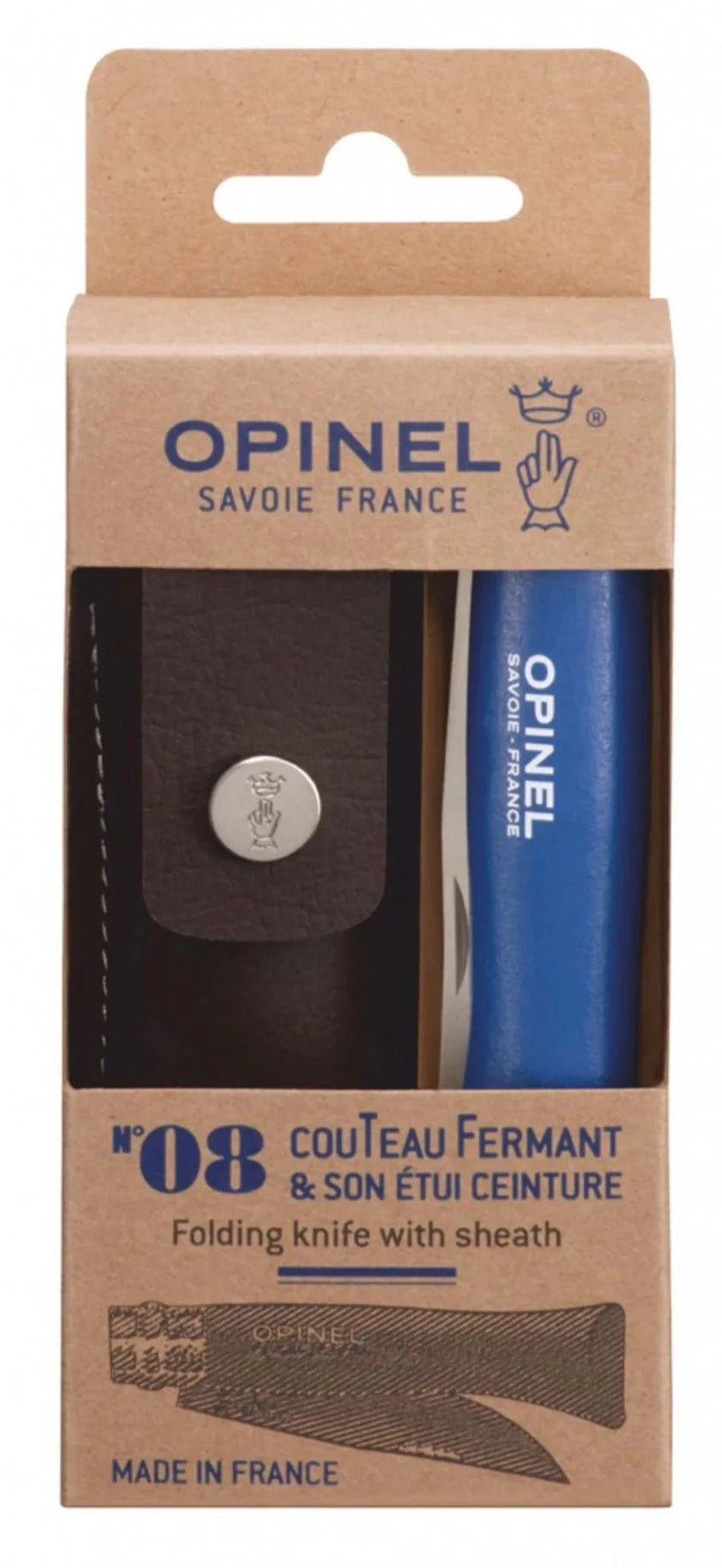 Cuchillo Trekking Opinel Nº 8 + Funda de Cuero - El Ruco Surf Shop