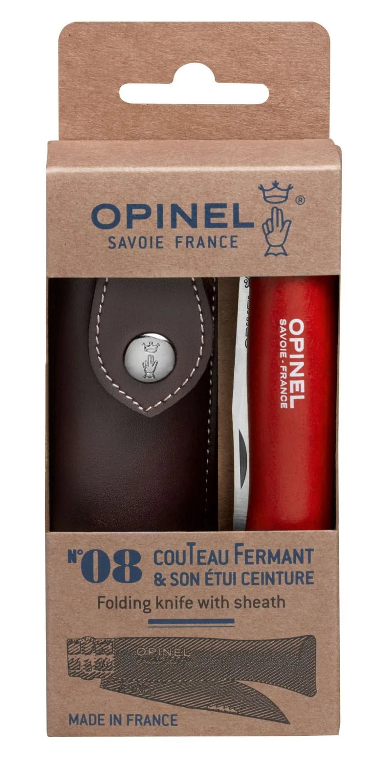 Cuchillo Trekking Opinel Nº 8 + Funda de Cuero - El Ruco Surf Shop