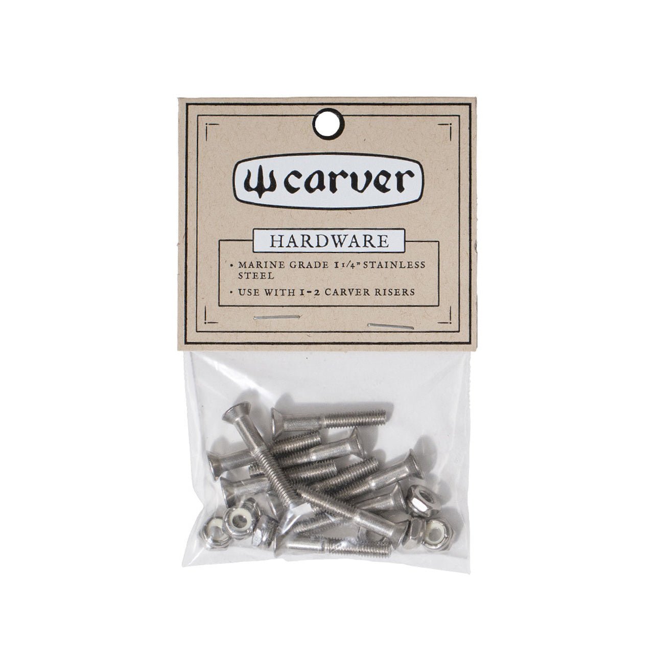 Juego De Pernos De Acero Inoxidable De 1 1/4" Carver - El Ruco Surf Shop