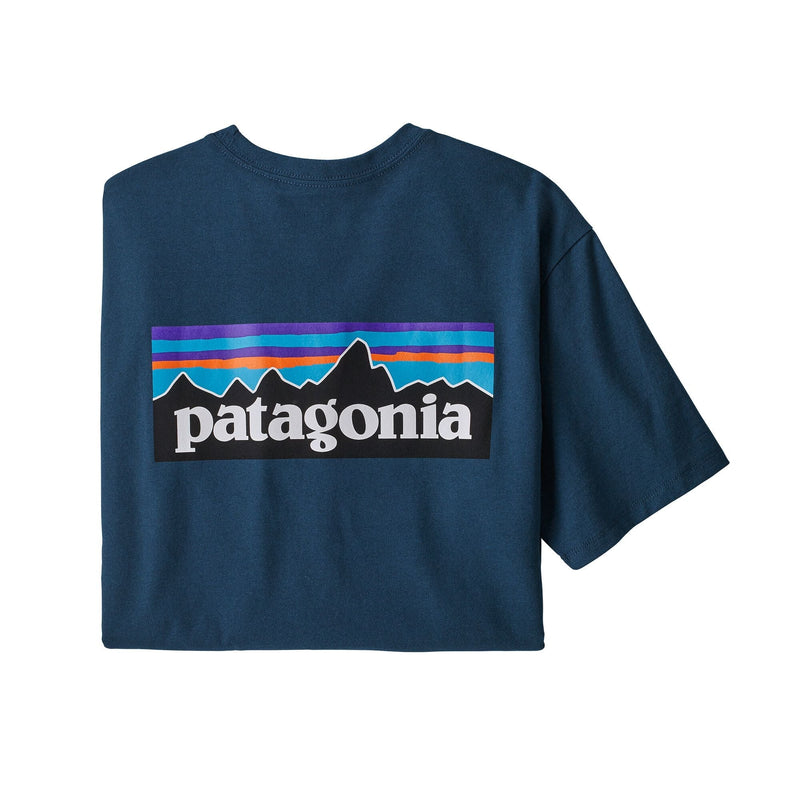 Polera Hombre P-6 Logo Responsibili-Tee Azul Patagonia - El Ruco Surf Shop