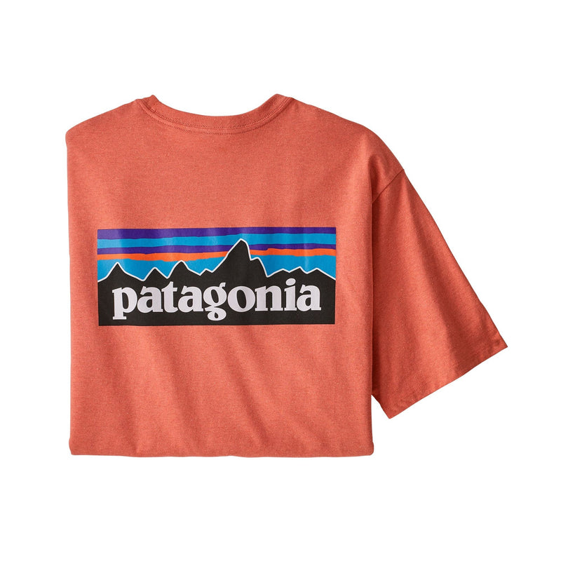 Polera Hombre P-6 Logo Responsibili-Tee® Rosado Patagonia - El Ruco Surf Shop