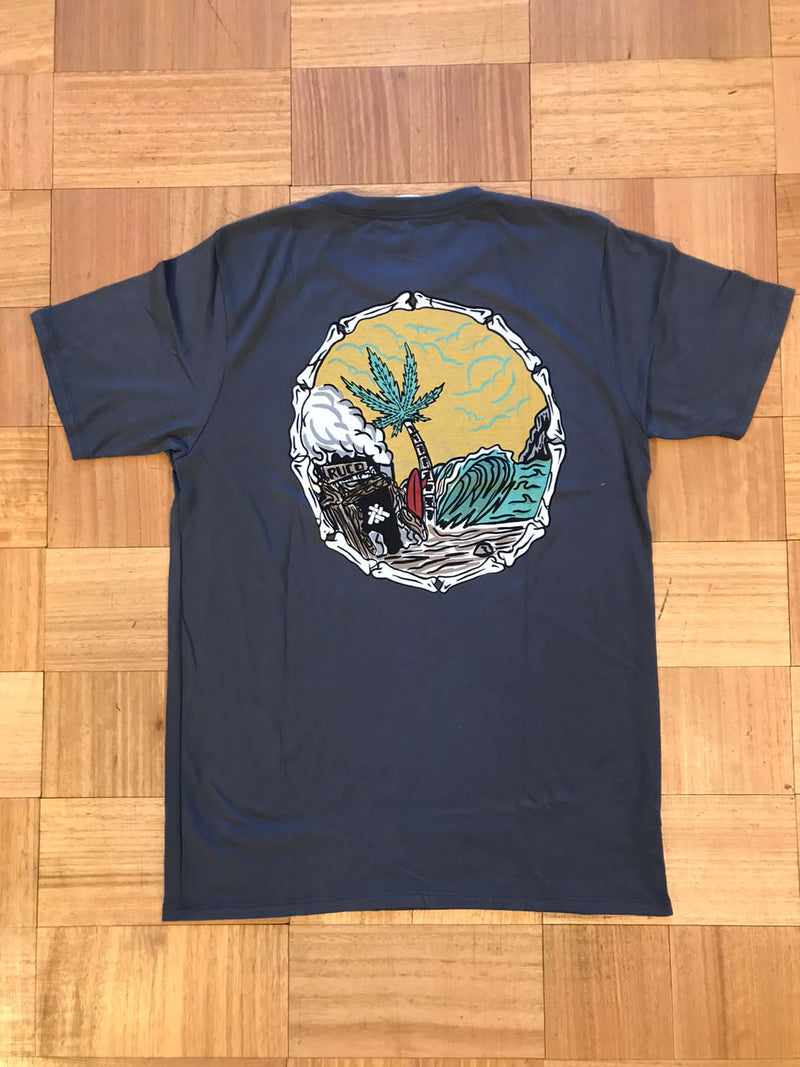 Polera MC Playa Gris El Ruco - El Ruco Surf Shop