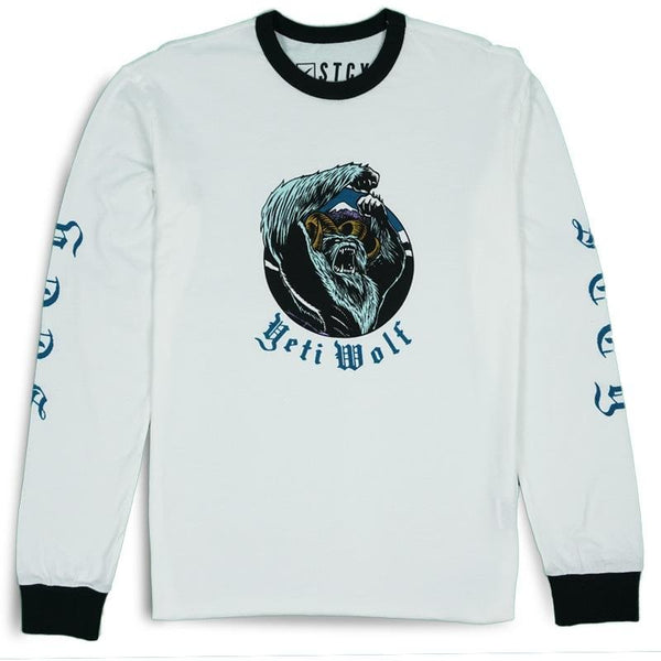 Polera Yeti Wolf Niño Stcy Blanco Sale - El Ruco Surf Shop