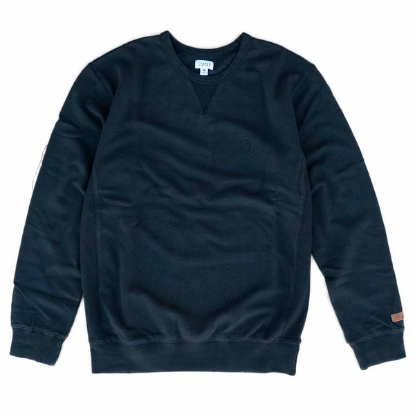 Poleron Shield Core Crew Stacey Steel Black - El Ruco Surf Shop