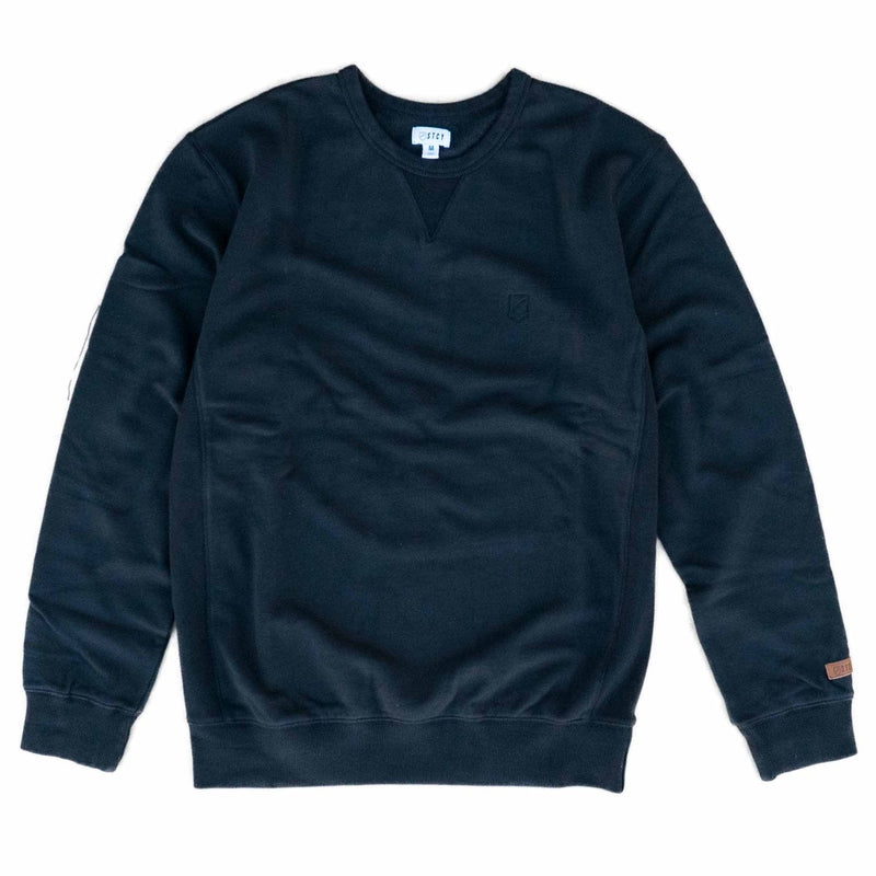 Poleron Shield Core Crew Stacey Steel Black - El Ruco Surf Shop