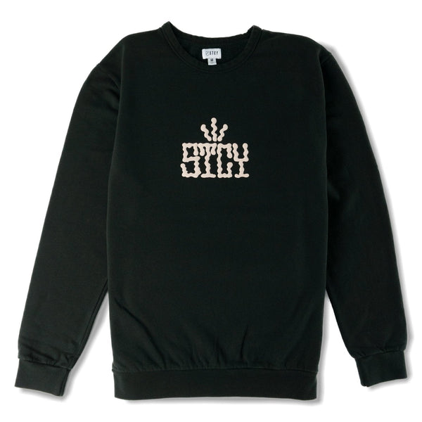 Poleron Sizzle Crew Stacey Negro - El Ruco Surf Shop