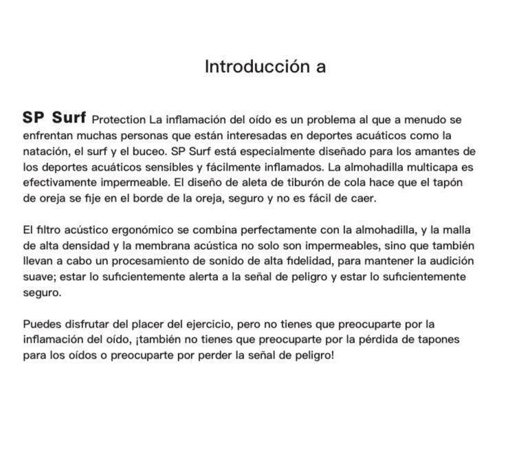 Tapones de oído SP Surf Protection - El Ruco Surf Shop