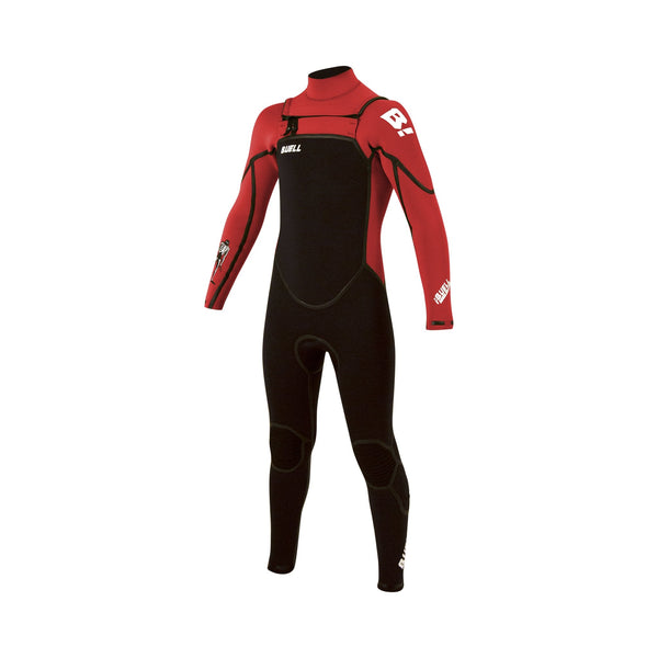 Traje de Surf Niño Buell RB1 Accelerator Negro-Rojo 3/2mm